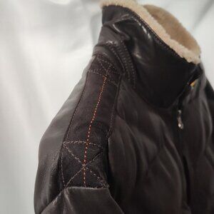 Parajumpers XL Kristof Lambskin Leather Bomber Jacket – Like New
